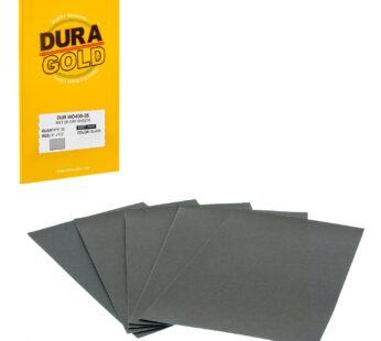 Dura-Gold Premium 400 Grit Wet or Dry Sandpaper Sheets, 5-1/2″ x 9″, Box of 25 – Fine-Cut