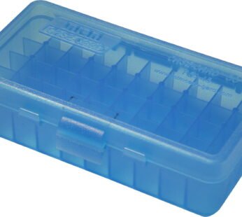MTM 40/45/10MM Cal 50 Round Flip-Top Ammo Box, Blue