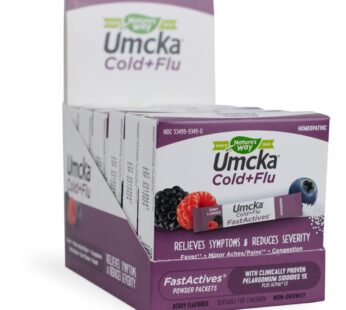 Nature’s Way Umcka FastActives Cold+Flu Powder Packets, Fever??, Sore Throat, Cough, and C