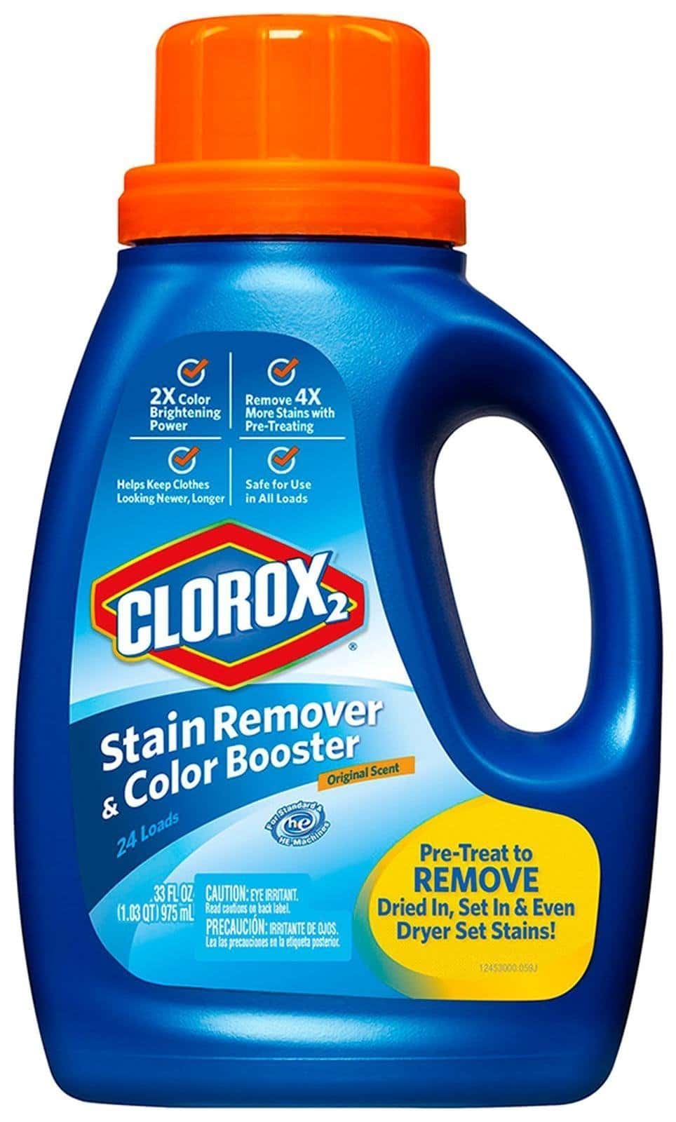 Clorox 2 for Colors 3-in-1 Laundry Additive, Original Scent, 33 Fluid Ounces (Package May