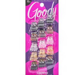 Goody Classics Mini Claw Clips – Assorted Colors – Great for Easily Pulling Up Your Hair –