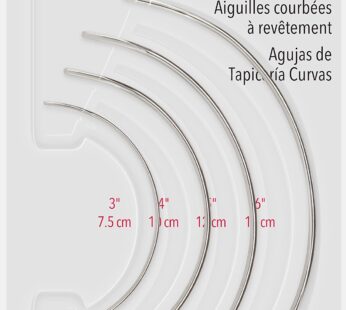 Dritz Home 9020 Curved Upholstery Hand Needles, Size 3, 4, 5 & 6-Inch (4-Piece)