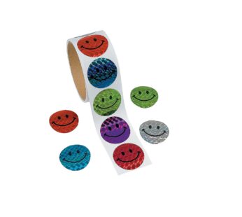 Fun Express – Prism Smile Face Stickers (100pc) – Stationery – Stickers – Stickers – Roll