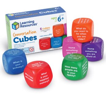 Learning Resources Conversation Cubes – 6 Pieces, Ages 6+ Foam Cubes for Social Emotional