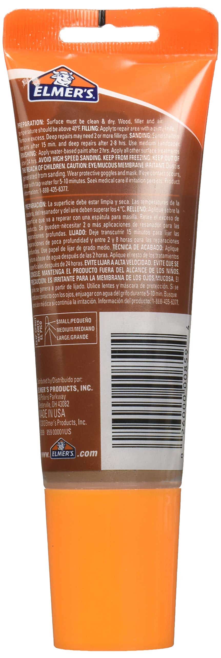 Elmer's E859 Carpenter's Wood Filler, 3.25-Ounce Tube, Walnut - Image 2