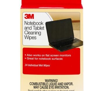 3M Notebook Screen Cleaning Wipes, 3.9 x 6.9 Inches (CL630), White, 24 individual wet wipe