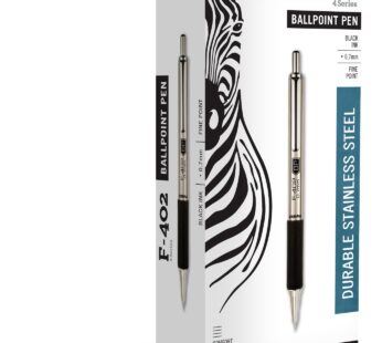 Zebra Pen F402 Retractable Ballpoint Pen, 12 count, Black (29210)