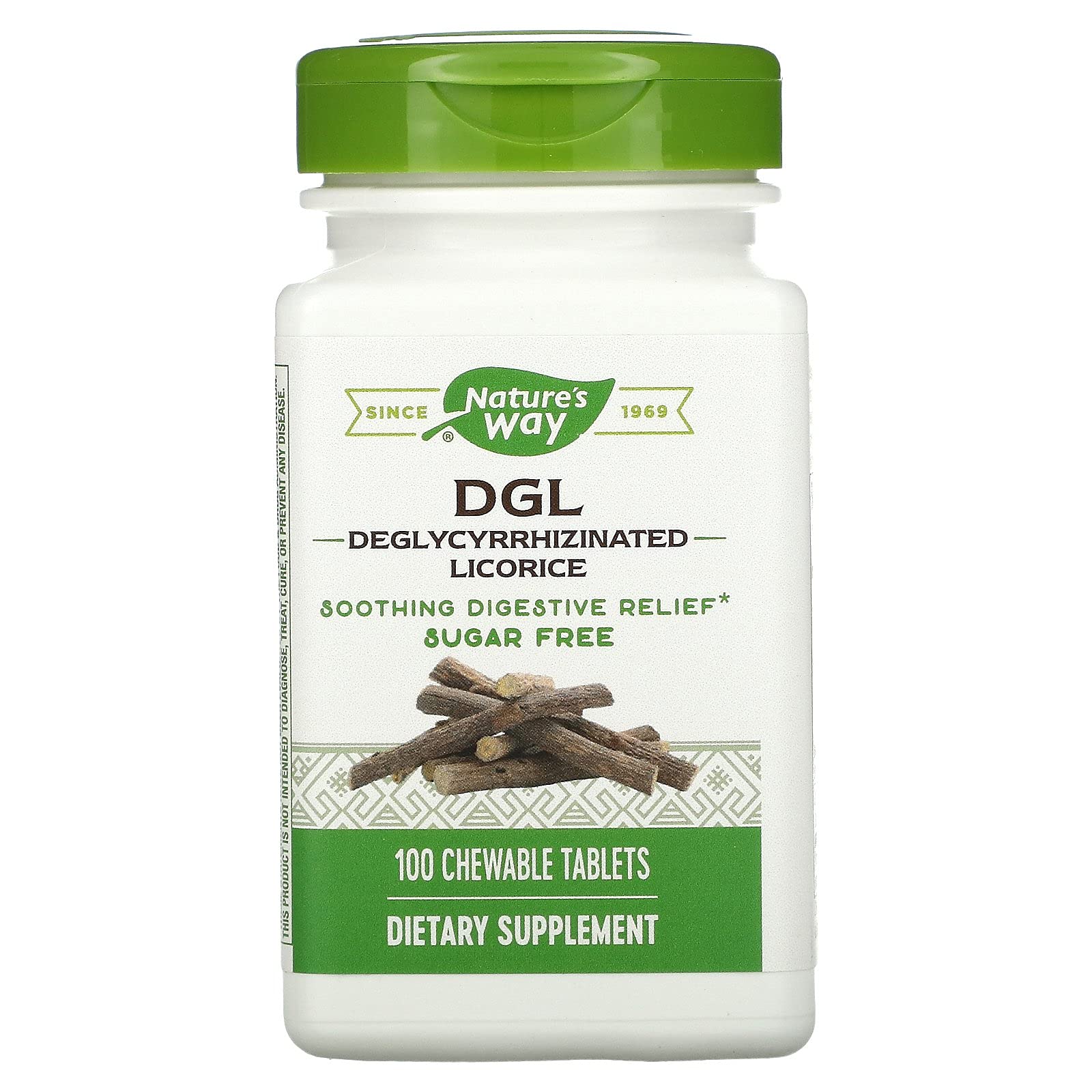 Nature's Way, DGL (Without Fructose), 100 Chewable Tablets