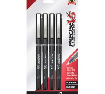 Pilot, Precise V5, Capped Liquid Ink Rolling Ball Pens, Extra Fine Point 0.5 mm, Black, Pa