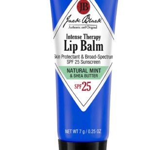 Jack Black Intense Therapy Lip Balm, 0.25-Oz. ? Natural Mint & Shea Butter, SPF 25 Sun Pro