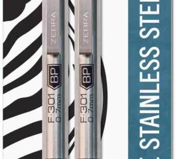 Zebra? F-301 Stainless Steel Retractable Ballpoint Pens, Fine Point, 0.7 mm, Black Ink, Pa