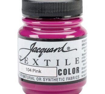 Jacquard Fabric Paint for Clothes – 2.25 Oz Textile Color Pink Leaves Fabric Soft – Perman