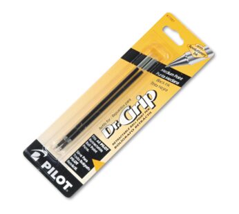 Pilot Dr. Grip Ballpoint Ink Refill, 2-Pack for Retractable Pens, Medium Point, Black Ink