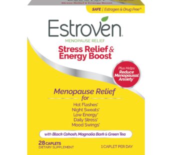 Estroven Stress Relief & Energy Boost for Menopause Relief – 28 Ct. – Clinically Proven In