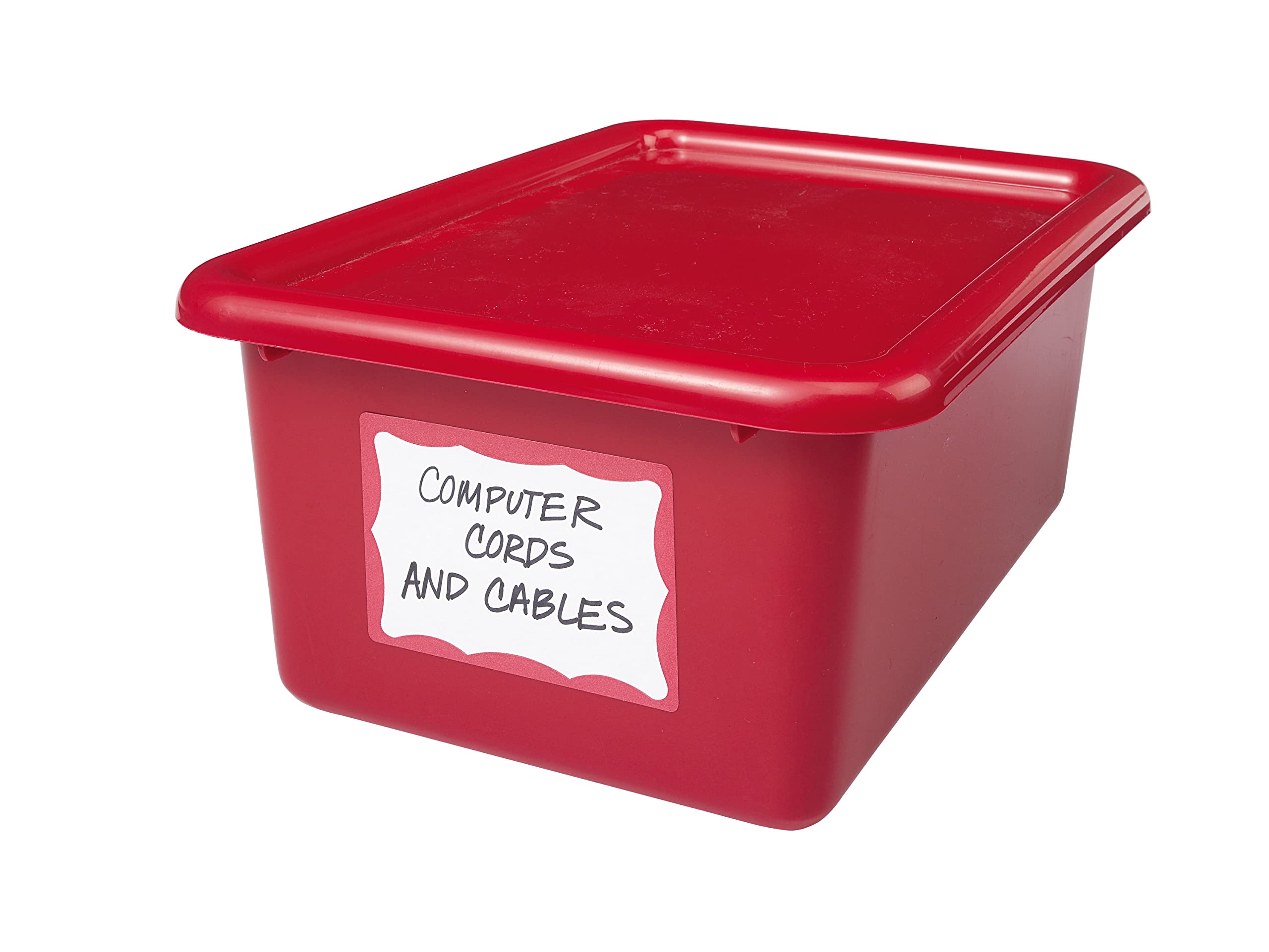 Avery Customizable Name Tags, 2-1/3" x 3-3/8", White with Red Border, 100 Removable Name B - Image 4