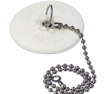 Danco Rubber Tub Stopper with Chain, White (80783)