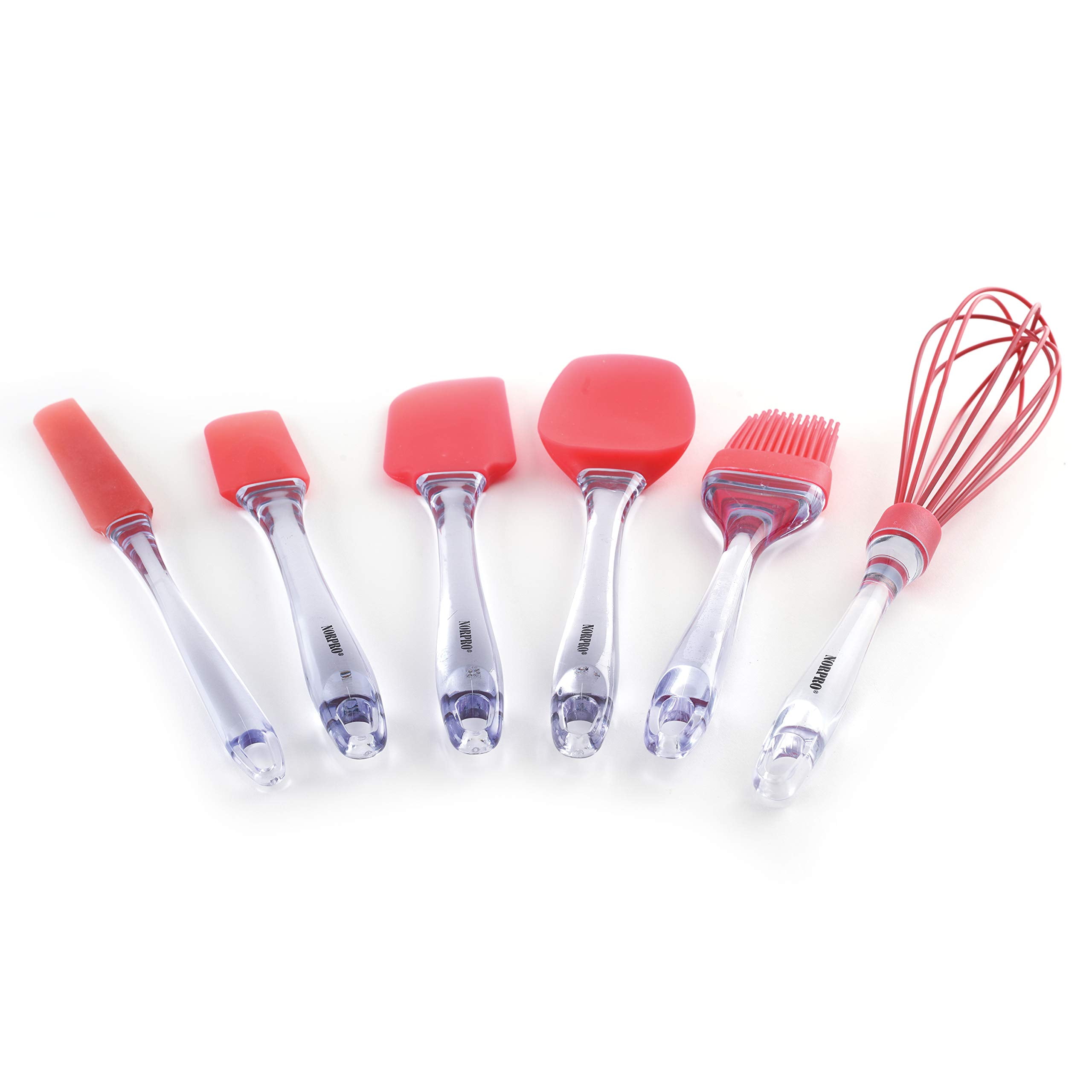 Norpro Silicone Jar/Icing Spatula, Red, 10.5in/26.5cm, As Shown - Image 4