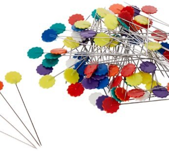 Wrights 881428 Flower Head Multicolor Pins, 75-Pack, 75/Pack