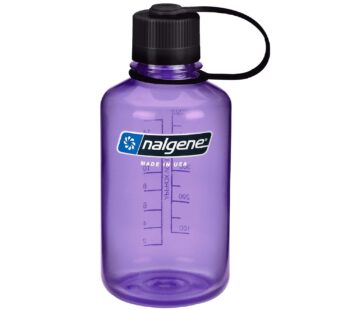 Nalgene Tritan Narrow Mouth BPA-Free Water Bottle, Purple w/Black Cap, 16 oz