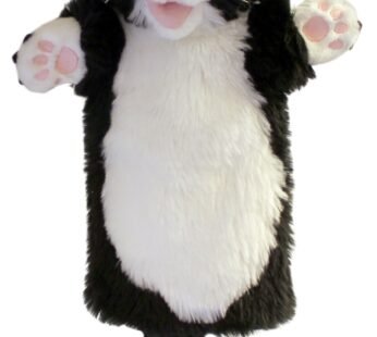 The Puppet Company Long-Sleeves Black & White Cat Hand Puppet, Led Anti-Stress 330