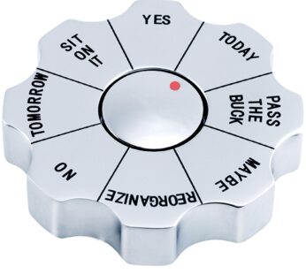 Natico Originals Rotating Decision Maker Paperweight, Fidget Spinner, Executive Gift, Desk