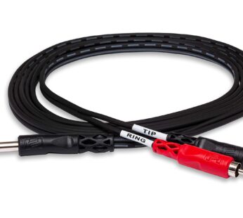 Hosa TRS-202 1/4″ TRS to Dual RCA Insert Cable, 2 Meters