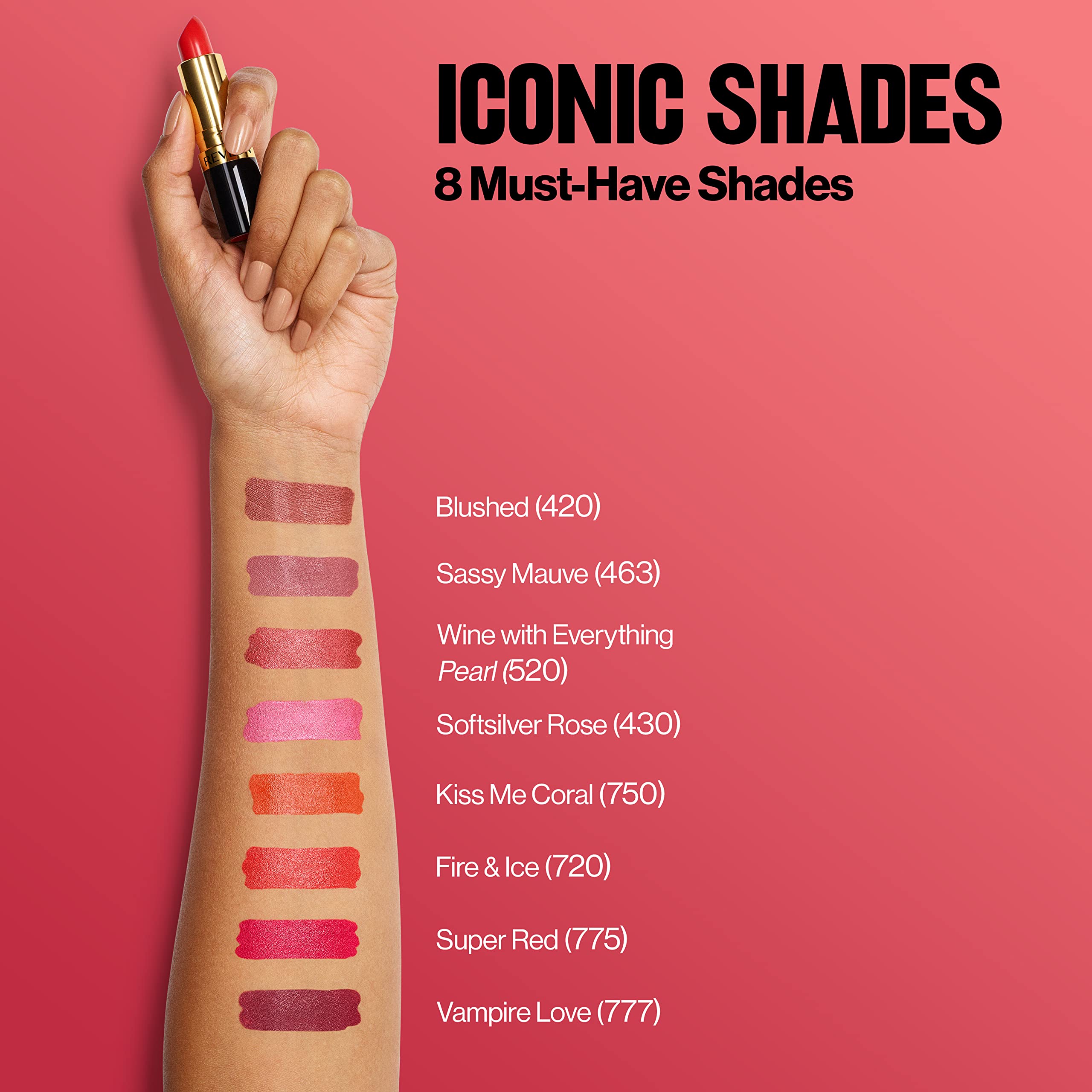 Revlon Lipstick, Super Lustrous Lipstick, Creamy Formula For Soft, Fuller-Looking Lips, Moisturized Feel in Reds & Corals, Ravish Me Red (654) 0.15 oz - Image 6