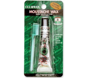 Clubman Moustache Wax Hang Pack – Chestnut, 0.5 oz