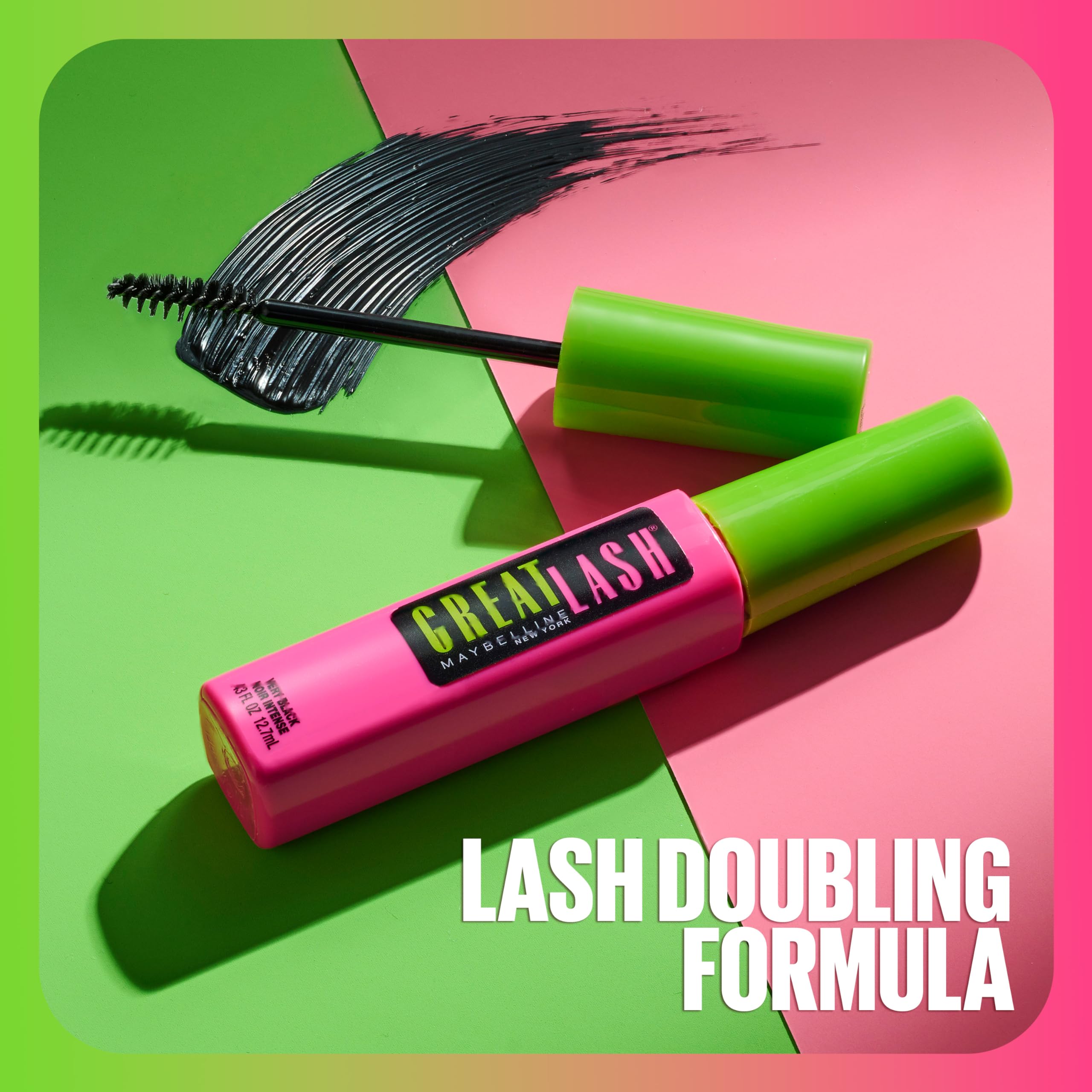 Maybelline Great Lash BIG Washable Mascara, Volumizing, Thickening, Lengthening Mascara, Blackest Black, 1 Count - Image 5