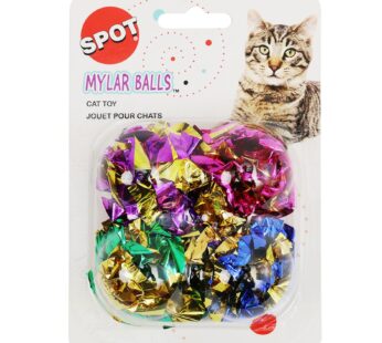 Ethical 1-1/2-Inch Mylar All Breed Sizes Balls Cat Toys, 4-Pack for All Breed Sizes