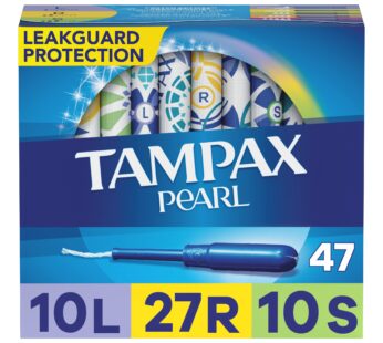 Tampax Pearl Tampons Multipack, Light/Regular/Super Absorbency, With Leakguard Braid, Unsc