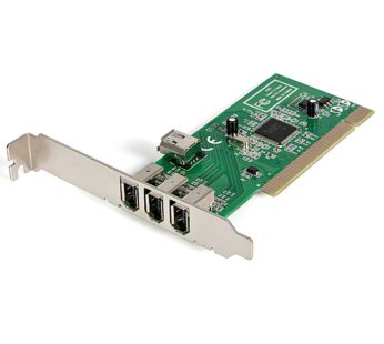 StarTech.com 4 port PCI 1394a FireWire Adapter Card – 3 External 1 Internal FireWire PCI C
