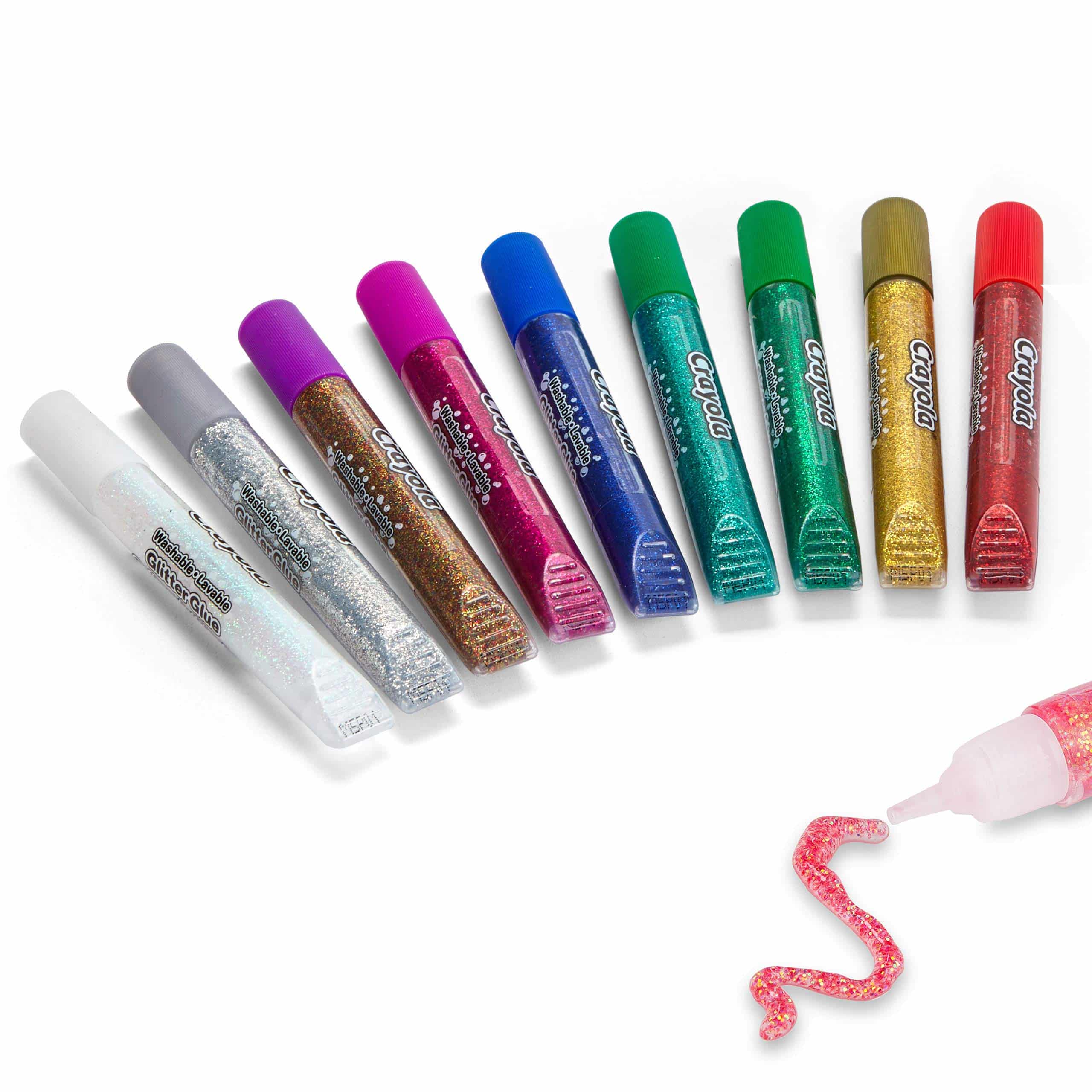 Crayola Washable Glitter Glue Pens, 9 Count, Colors may vary - Image 4