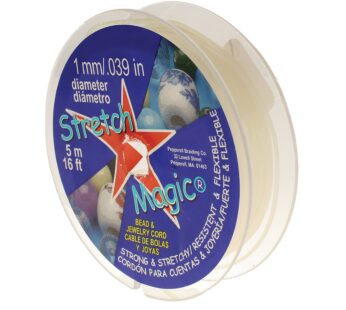 Pepperell SMJ-2-5 1mm Stretch Magic Bead and Jewelry Cord, 5m, Pearl
