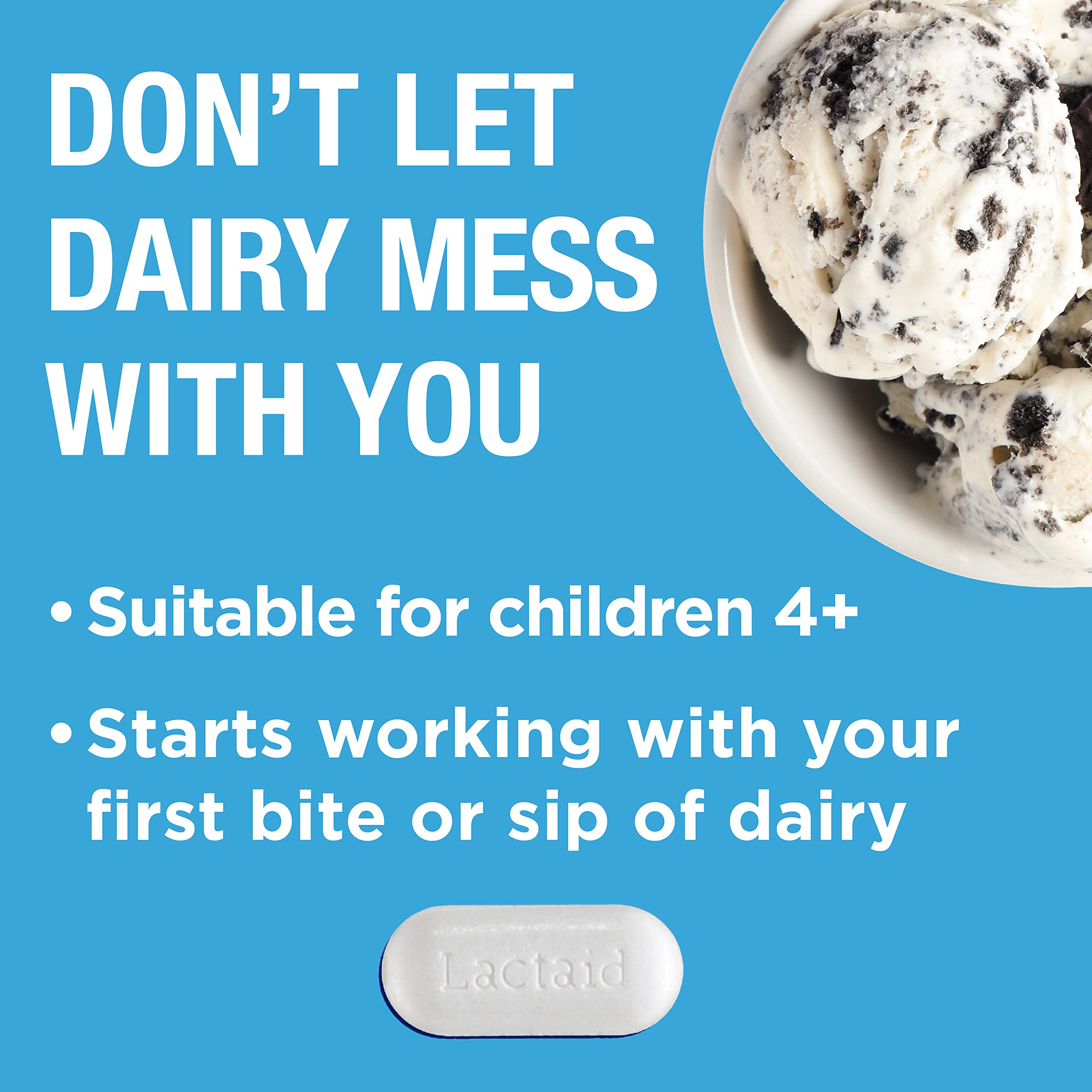 Lactaid Original Strength Lactose Intolerance Relief Caplets with Natural Lactase Enzyme, - Image 4