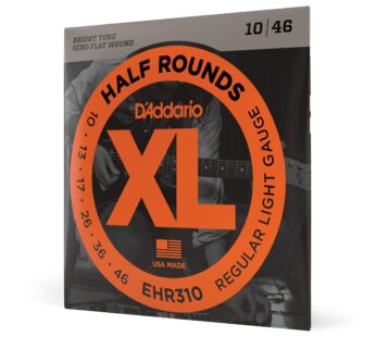 D’Addario Guitar Strings – XL Half Rounds Electric Guitar Strings – Semi-Flat Wound – Brig