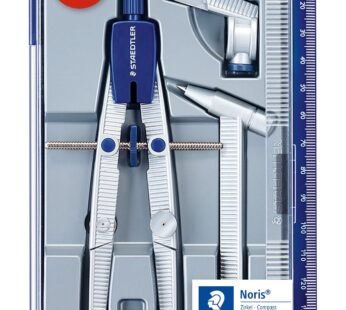 STAEDTLER 550 02 Noris School Compass with Centre Wheel, Extension Bar, Universal Adapter