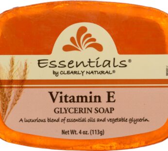 Clearly Natural Essentials Glycerine Soap Bar, Vitamin E, 4 Oz
