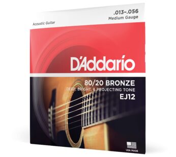 D’Addario Guitar Strings – Acoustic Guitar Strings – 80/20 Bronze – For 6 String Guitar –
