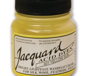 Jacquard Acid Dye – Sun Yellow – 1/2 Oz Net Wt – Acid Dye for Wool – Silk – Feathers – and