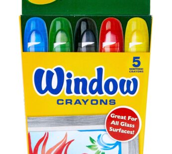 Crayola Washable Window Crayons, Glass and Window Art Supplies, Assorted Colors, 5 Count,