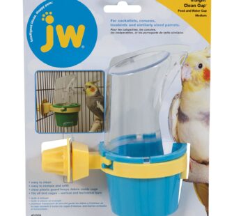 JW Pet Bird Cage Clean Cup Feeder & Water Cup Bird Accessory, Medium (Assorted Colors)