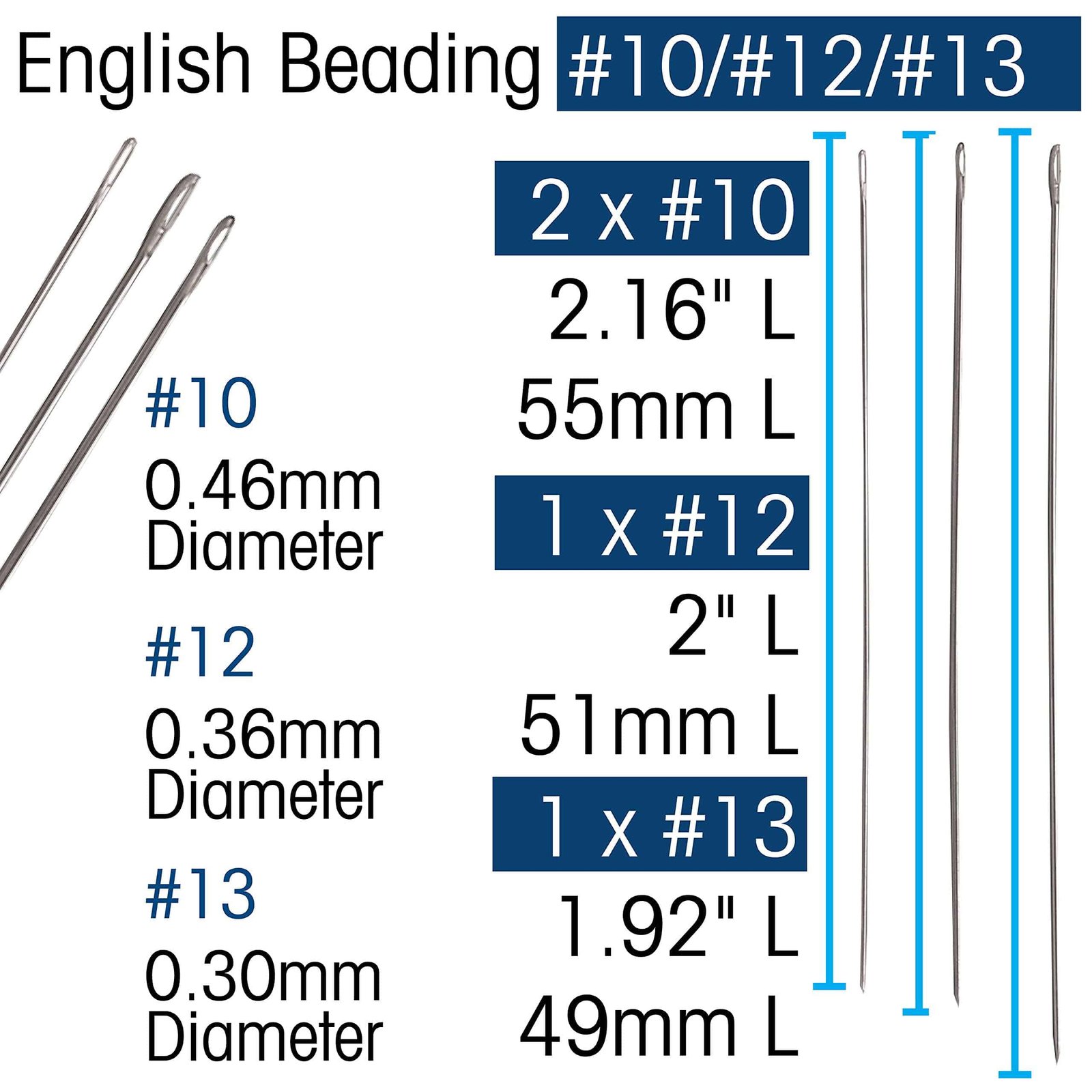 The Beadsmith English Beading Needles Assorted Variety Pack - Image 4