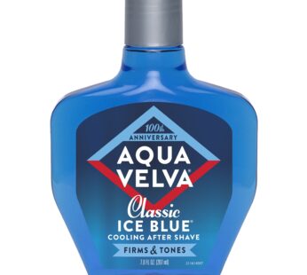 Aqua Velva After Shave, Classic Ice Blue, Soothes, Cools, and Refreshes Skin, 7 Ounce