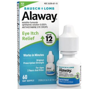 Alaway Antihistamine Eye Drops, Allergy Relief from Itchy Eyes, Works in Minutes, Provides