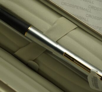 Sheaffer Agio Compact Fountain Pen Medium Nib with Cartridges, Brushed Chrome Plate Finish