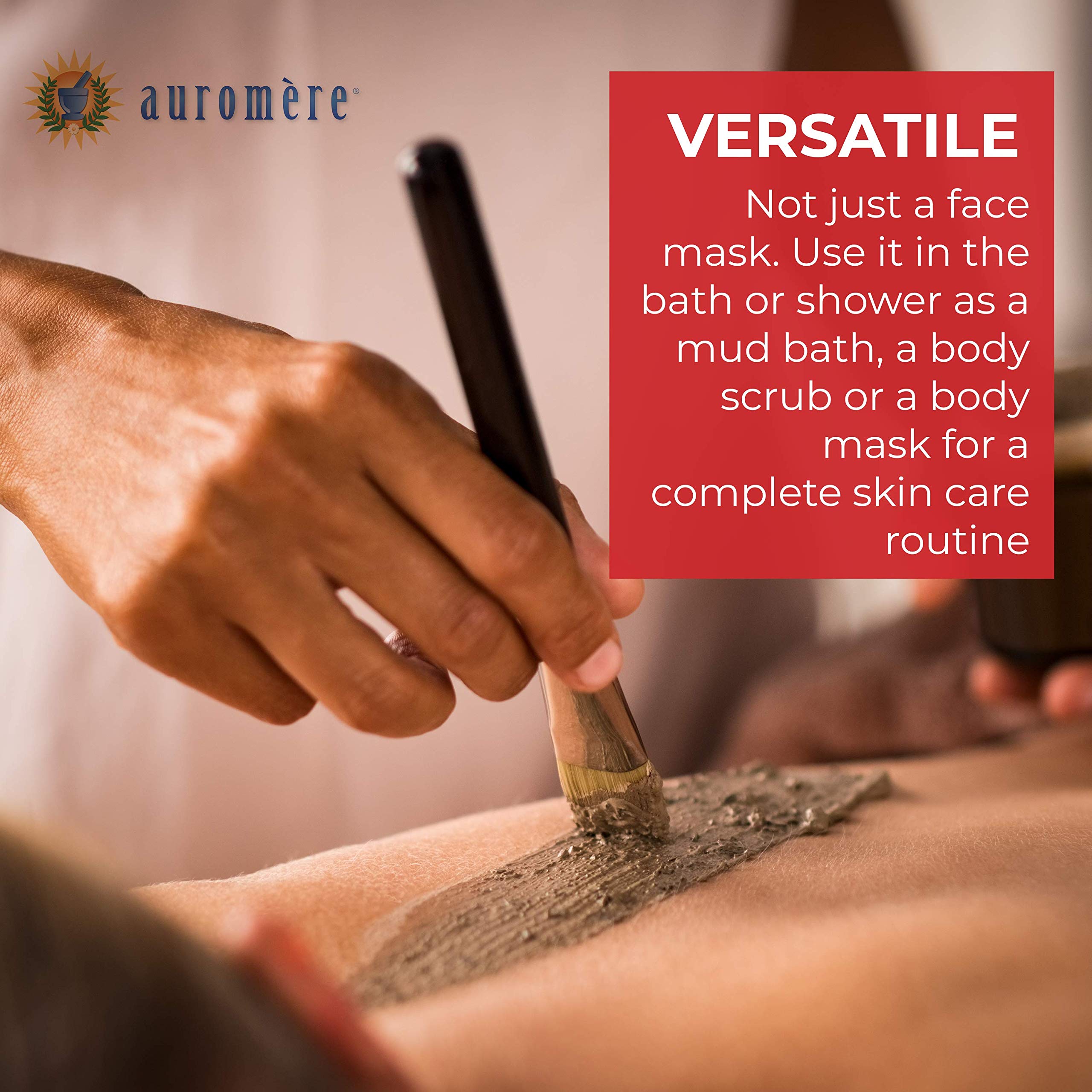 Auromere Ayurvedic Indian Healing Clay Mask for Natural Skin Care - Exfoliating Body Scrub - Image 4