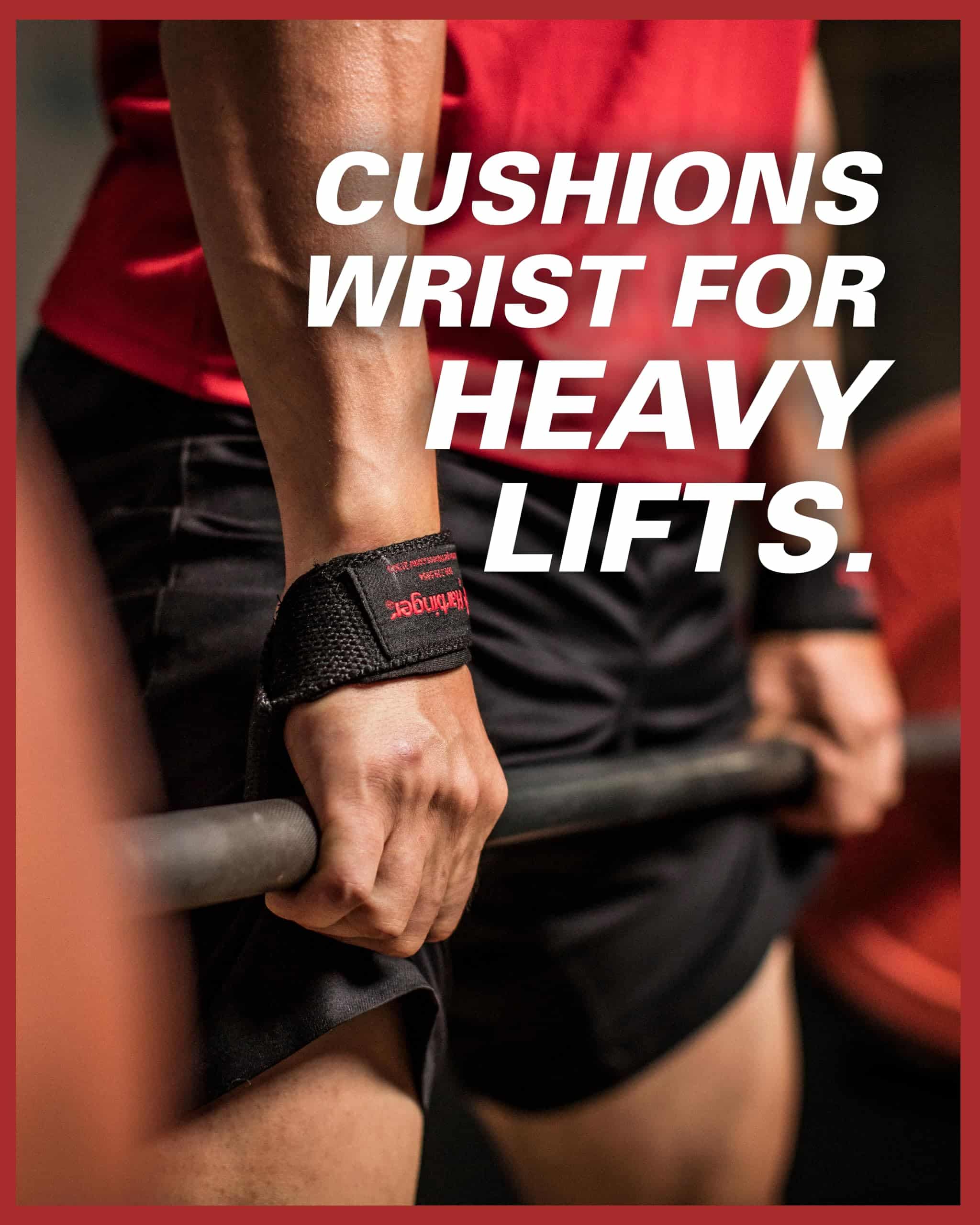 Harbinger Padded Cotton Lifting Straps with NeoTek Cushioned Wrist (Pair), Black , 5 mm - Image 2