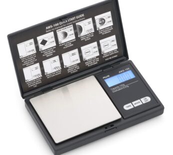 Series Digital Pocket Weight Scale, Stainless-Steel Backlit LCD 100g x 0.01g, (Black), AWS