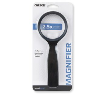 Carson HandHeld 2.5x Power Magnifier with 5x Spot Lens (JS-40) , black